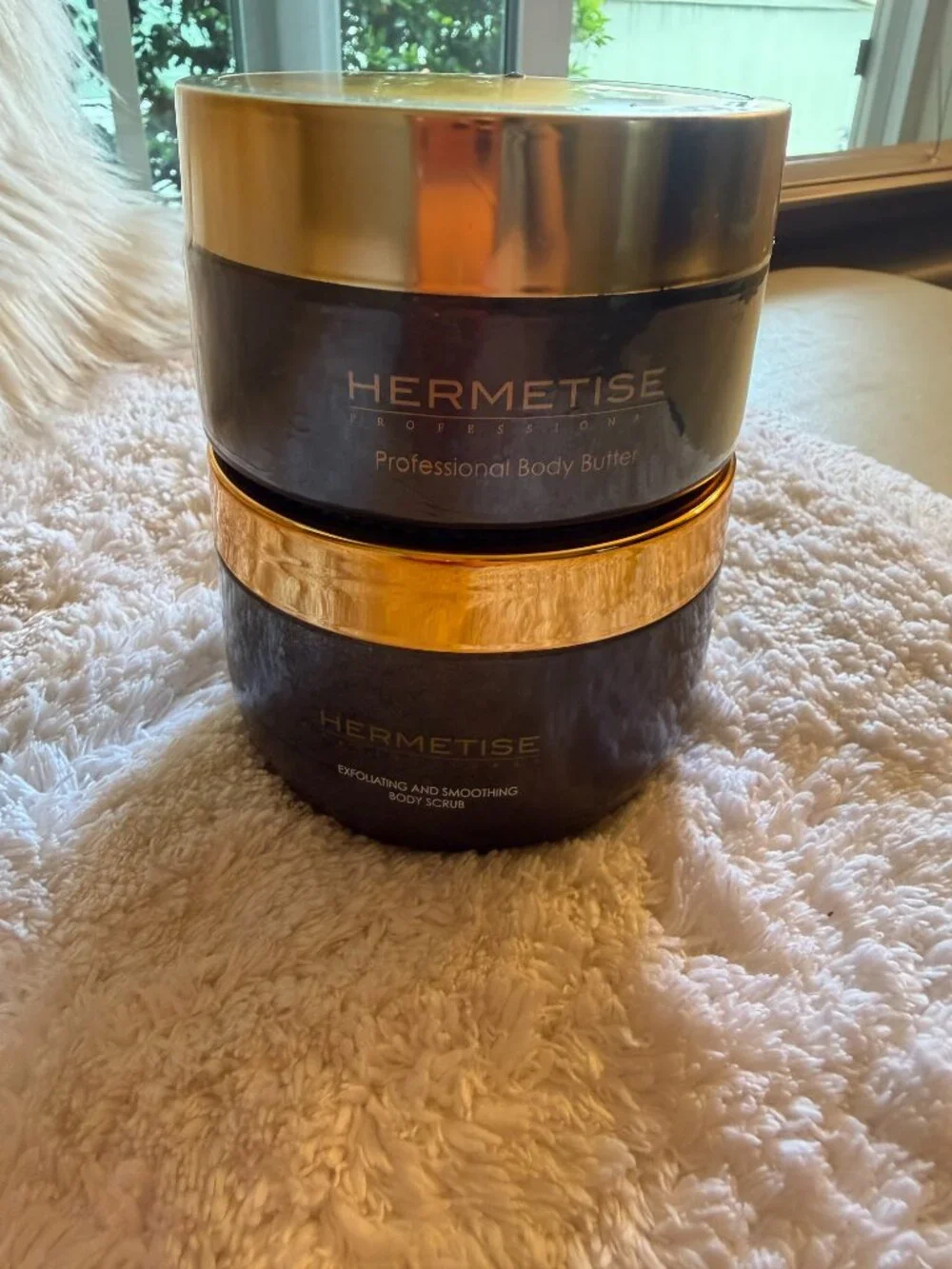 Hermetise Professional Body Butter & Exfoliating Body Scrub Set | New Sealed.